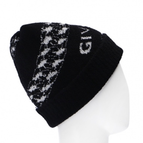 NWT Givenchy Black and White Wool Blend Unisex Beanie - Picture 3 of 7